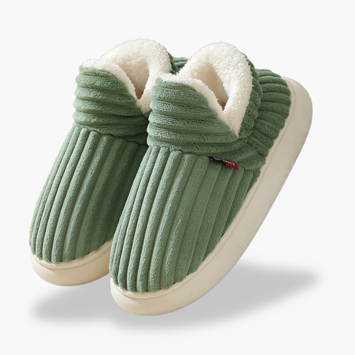 Orthopedic fabric slippers with fur | Altivaro