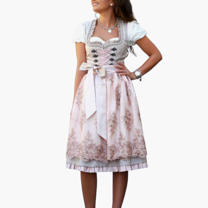 Dirndl Donna Tradizionale Pizzo Gonna Media Abito Bavarese | Altivaro