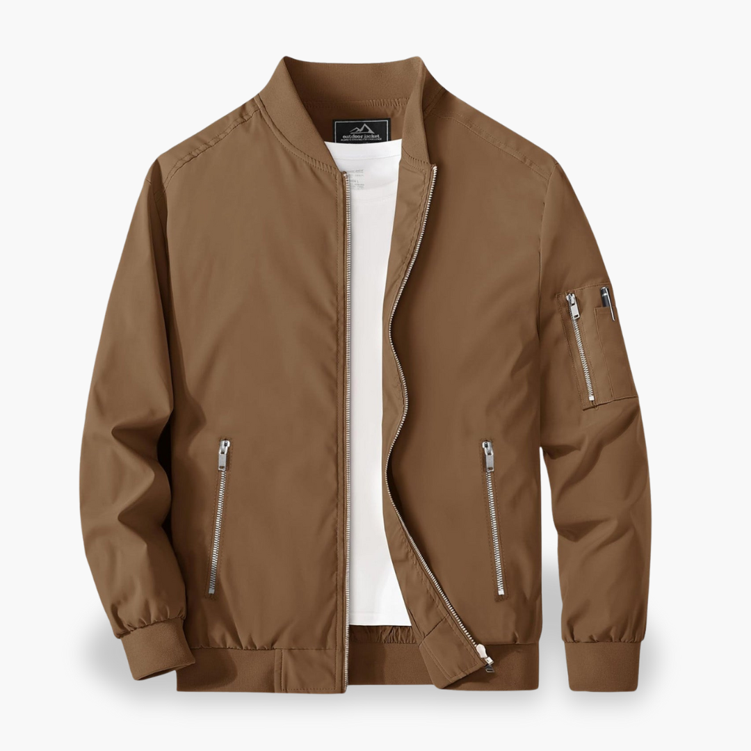 Men's bomber jacket with side zipper | Altivaro