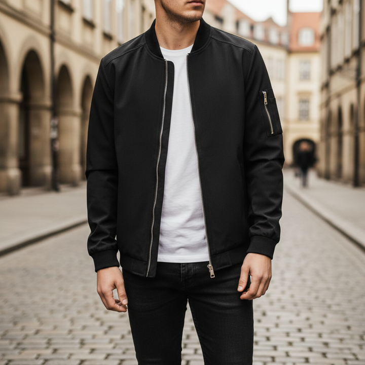 Herren Nylon Bomberjacke mit Taschen und Reißverschluss | Altivaro