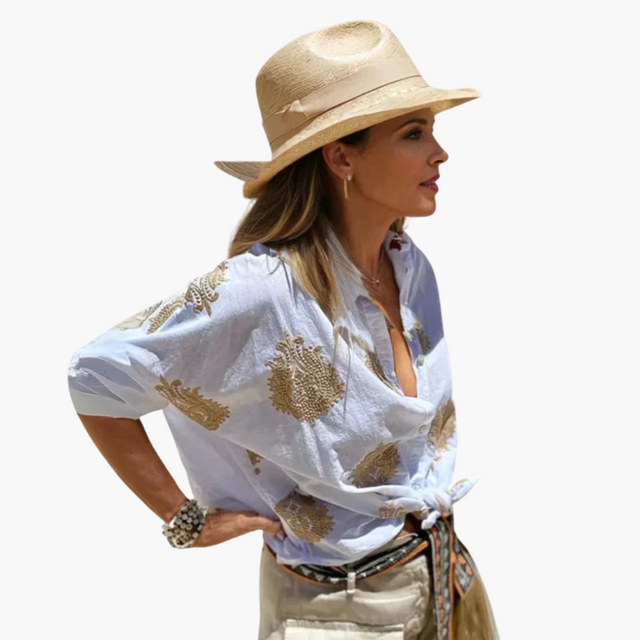Camicia Donna Stampa Floreale Maniche Lunghe | Altivaro