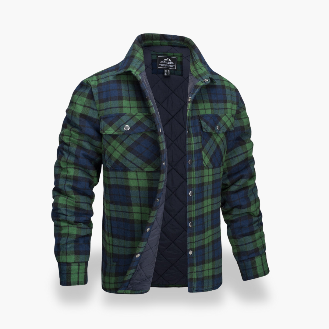 Men's Quilted Flannel Winter Shirt Jacket | Altivaro
