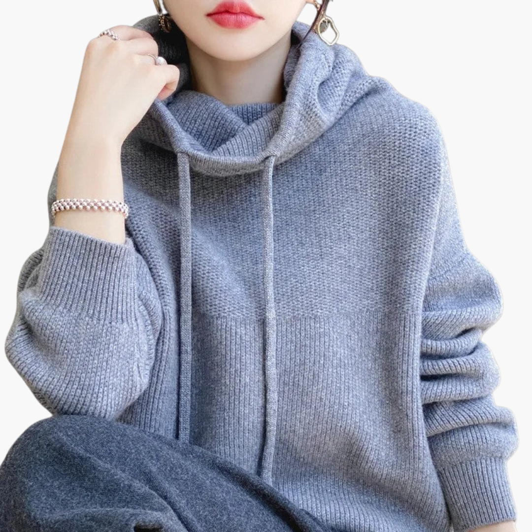 Maglione Donna con Cappuccio e Coulisse | Altivaro