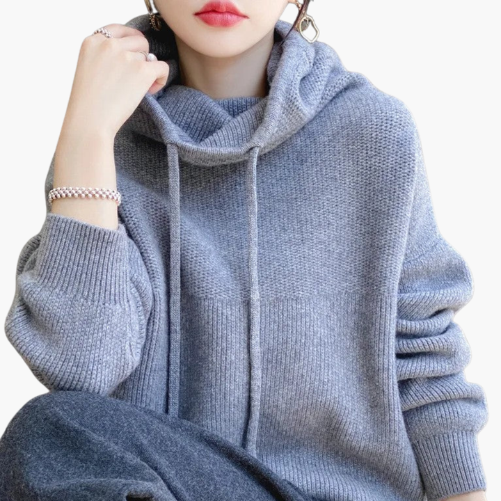Maglione Donna con Cappuccio e Coulisse | Altivaro