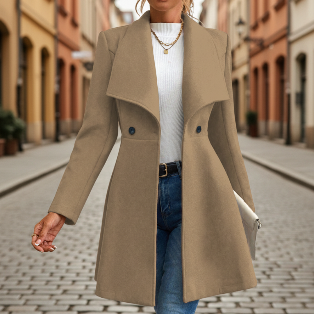 Cappotto Donna con Colletto Classico e Bottoni in Poliestere | Altivaro