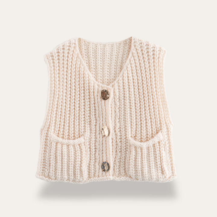 Women's Vest Knitted Vest Sleeveless Pockets | Altivaro