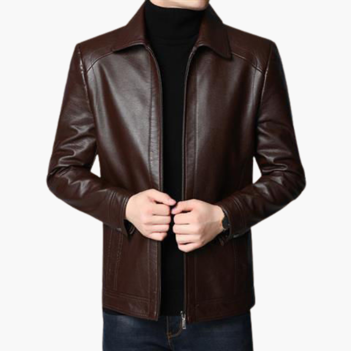 Giacca da Uomo in Ecopelle con Zip | Altivaro