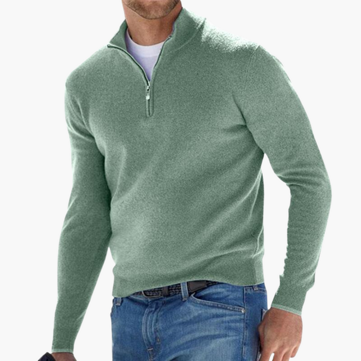 Maglione Uomo Mezza Zip Maniche Lunghe | Altivaro