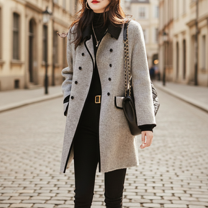 Damenmantel aus Polyester mit Doppelreißverschluss | Altivaro