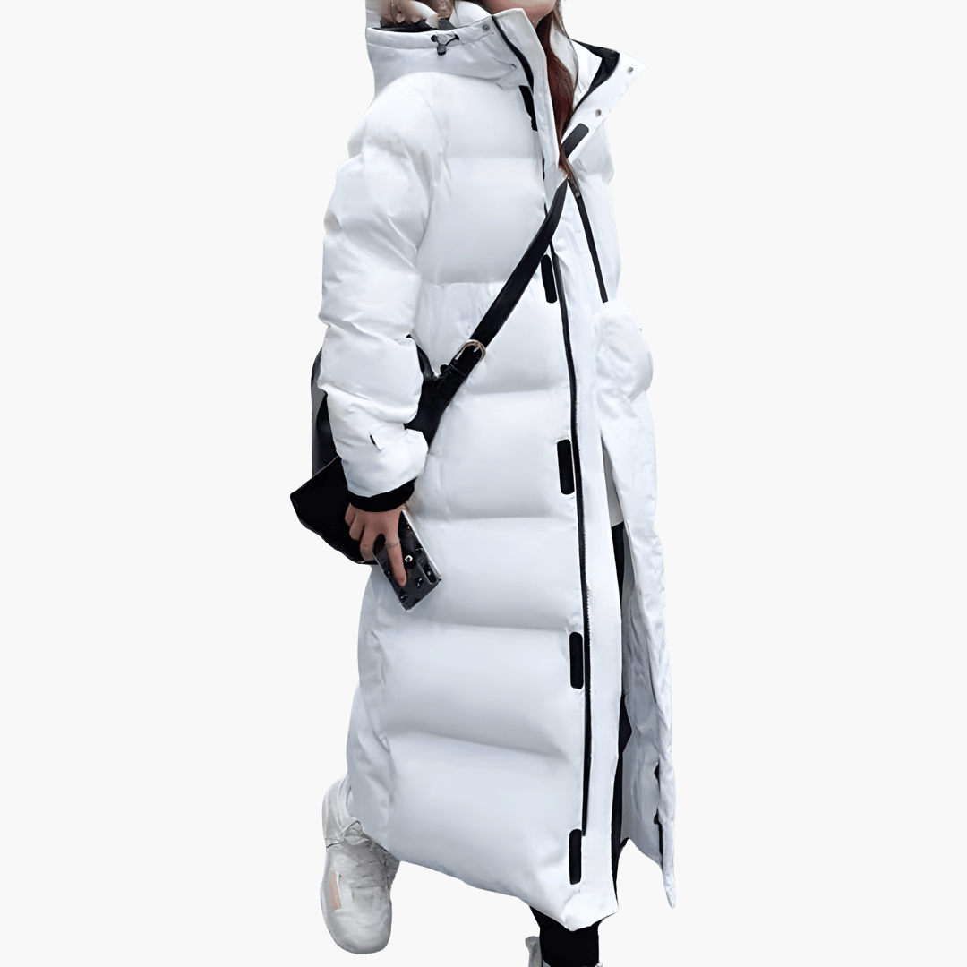 Long Padded Women's Jacket with Hood | Altivaro
