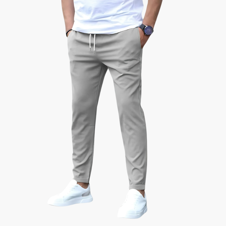 Pantaloni Uomo Casual Neri Slim Fit Cotone | Altivaro-Altivaro