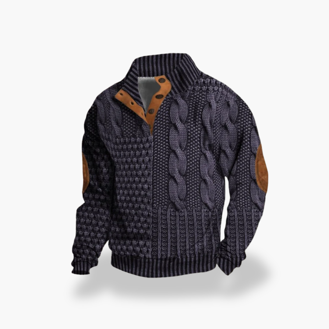 Giacca Uomo in Maglia con Dettagli | Altivaro