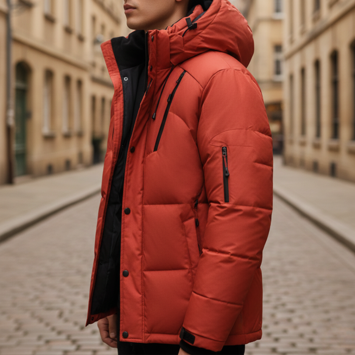 Herren Daunenjacke mit Kapuze und Wattierung | Altivaro