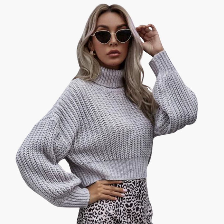 Maglione Donna con Collo Alto e Maniche Ampie | Altivaro