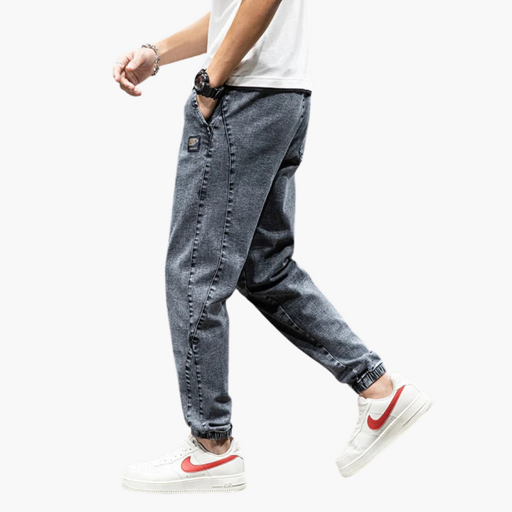 Jeans Jogger Uomo in Denim Elasticizzati Casual con Coulisse | Altivaro