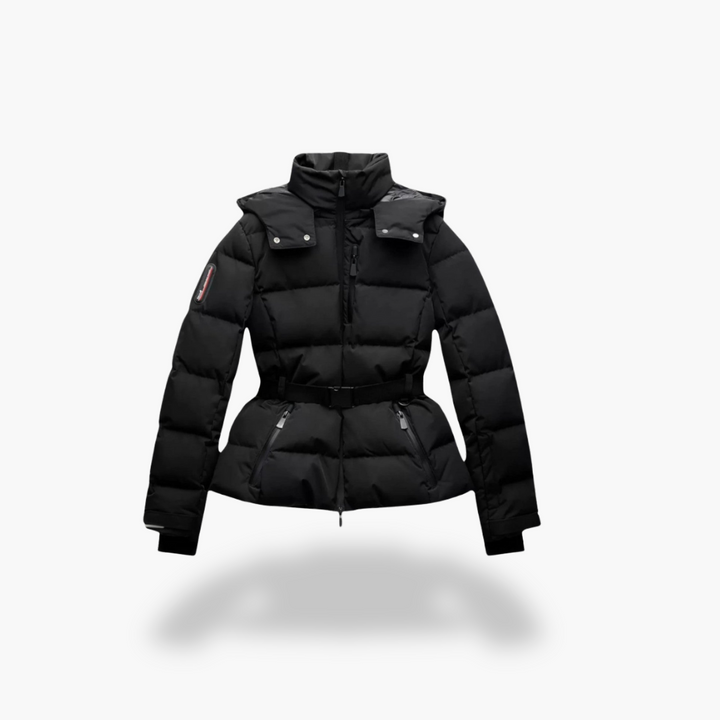 Piumino Donna Nero con Cintura Invernale | Altivaro