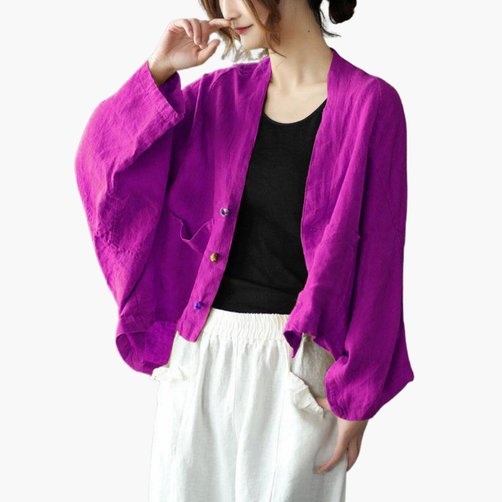 Giacca in Lino da Donna Leggera Stile Kimono | Altivaro-Altivaro
