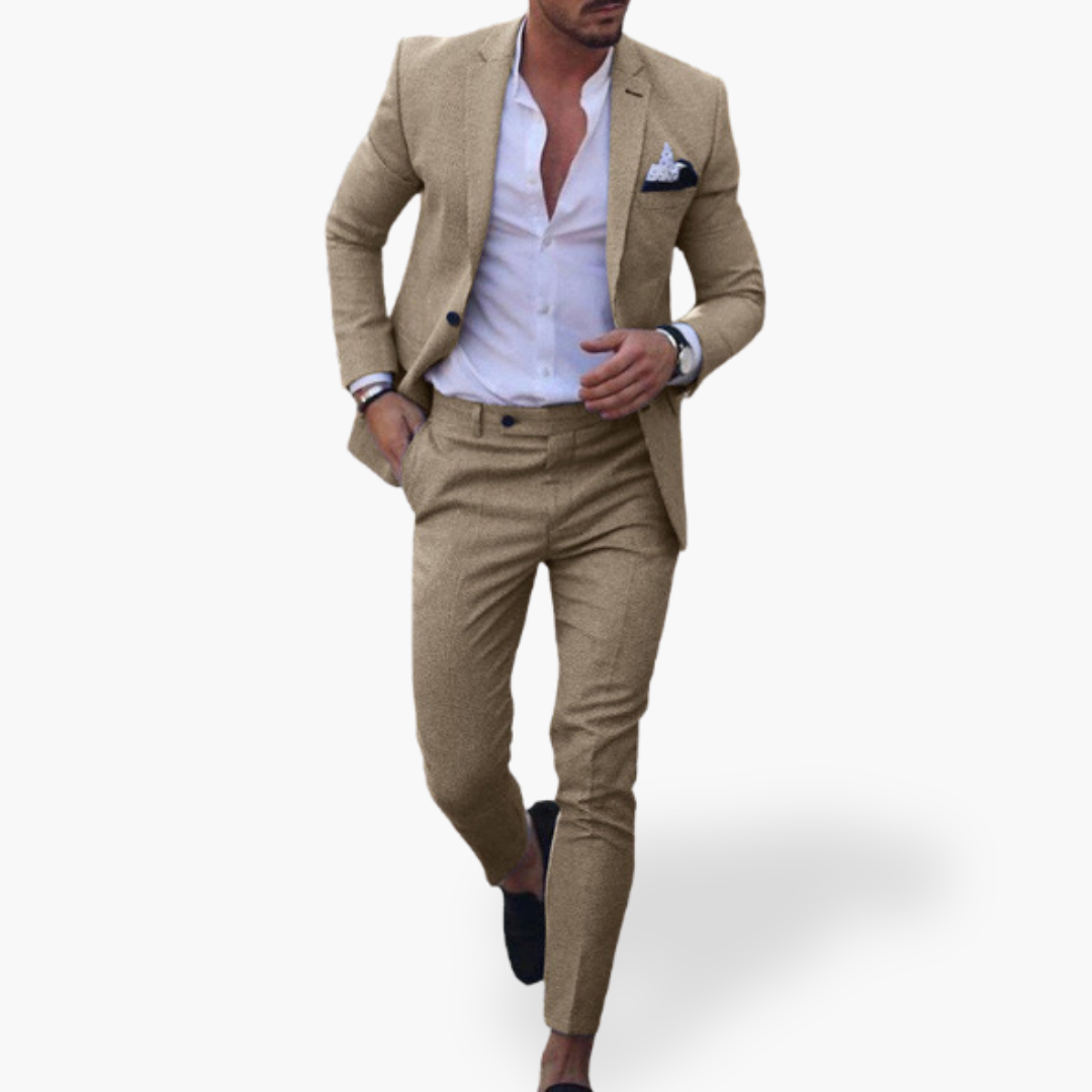 Elegant Men's Trousers with Pleats and Buttons | Altivaro