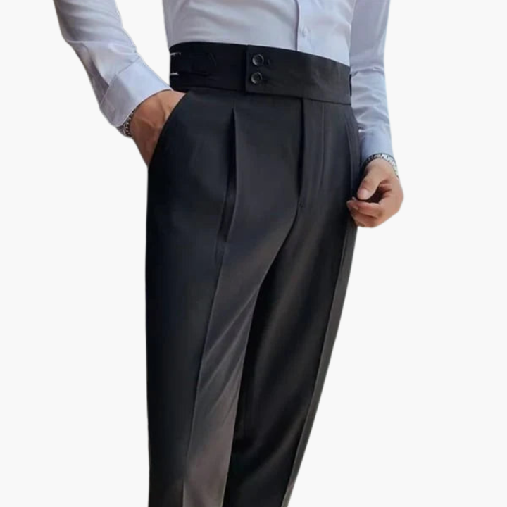 Pantaloni Eleganti Uomo con Pieghe e Bottoni | Altivaro