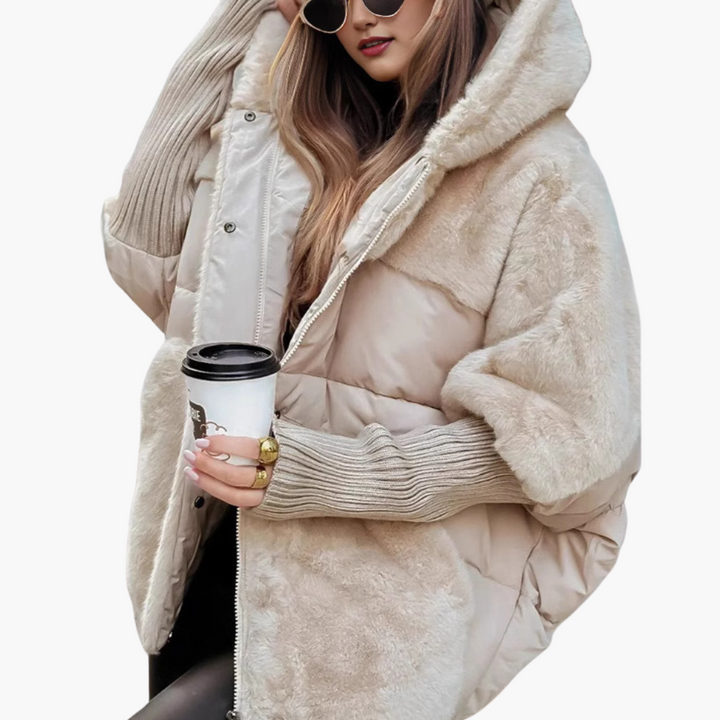 Giacca Donna Invernale Imbottita Ecopelliccia con Cappuccio | Altivaro