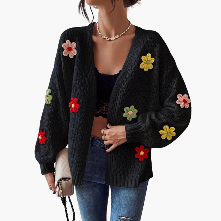 Cardigan Donna con Motivo Floreale | Altivaro