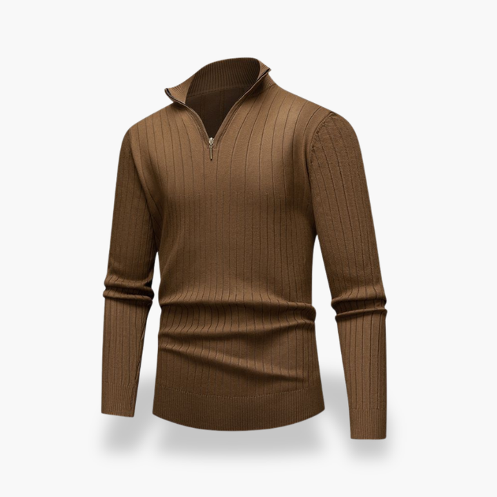 Maglione Uomo Lana Zip Collo Alto | Altivaro