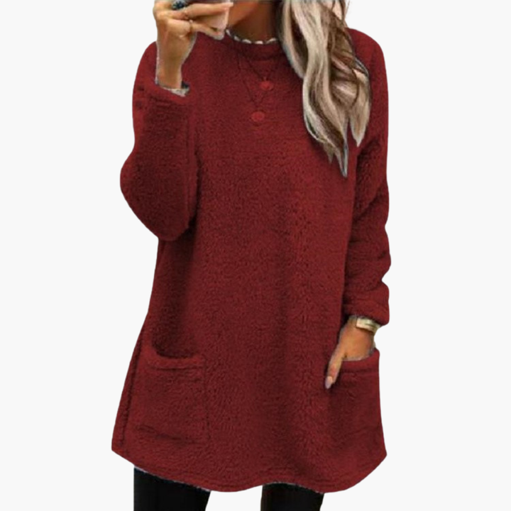 Maglione Donna Invernale Lungo Caldo Peluche Tasconi | Altivaro