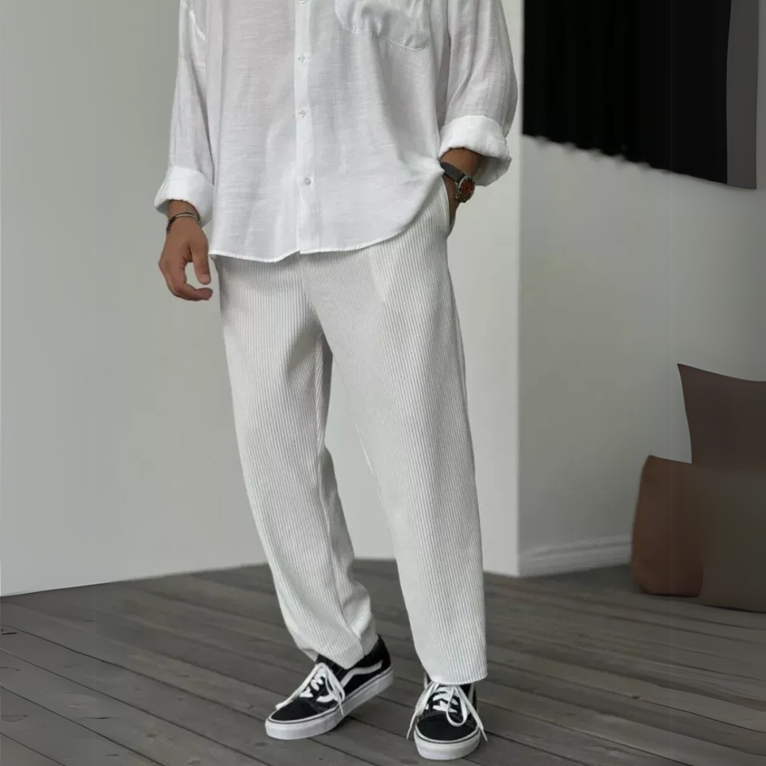 Uomo Pantaloni Larghi Cotone Casual Estivi | Altivaro-Altivaro