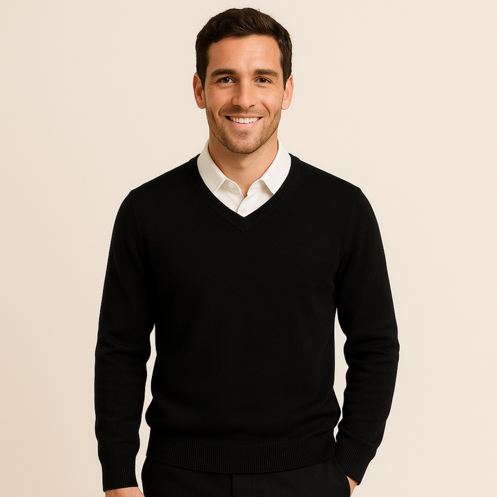 Maglione da Uomo con Scollo a V – Pullover Elegante e Leggero per Look Casual o Formale | Altivaro