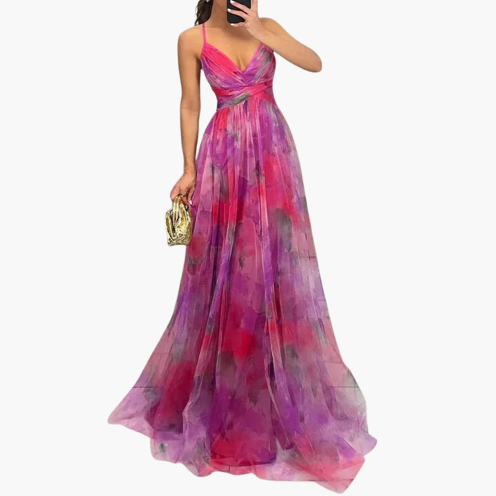 Women's Long Evening Dress in Elegant Chiffon | Altivaro