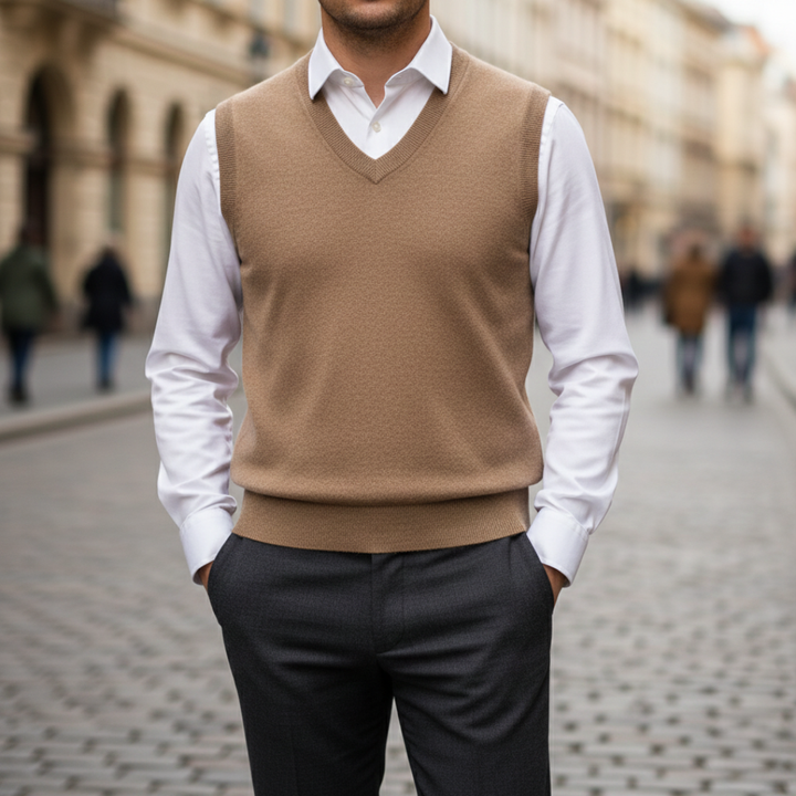 Kaschmirweste mit V-Ausschnitt für Herren | Altivaro