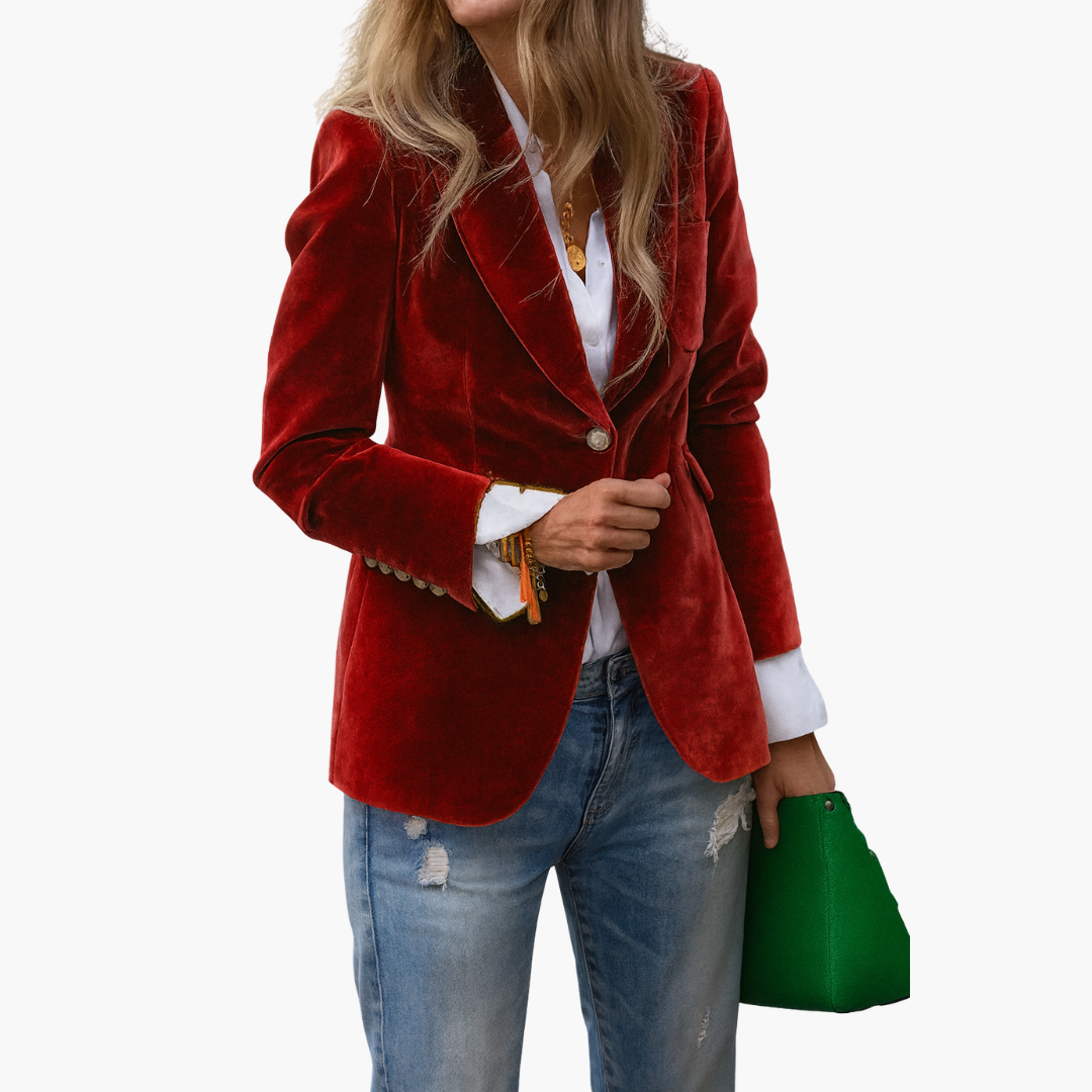 Giacca donna velluto monopetto  | Altivaro