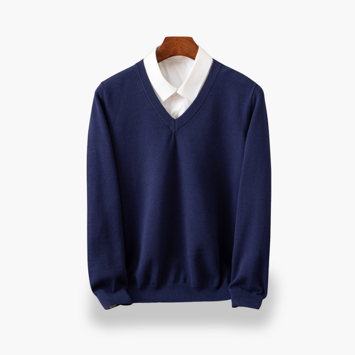Maglione Uomo Girocollo con Colletto Camicia | Altivaro