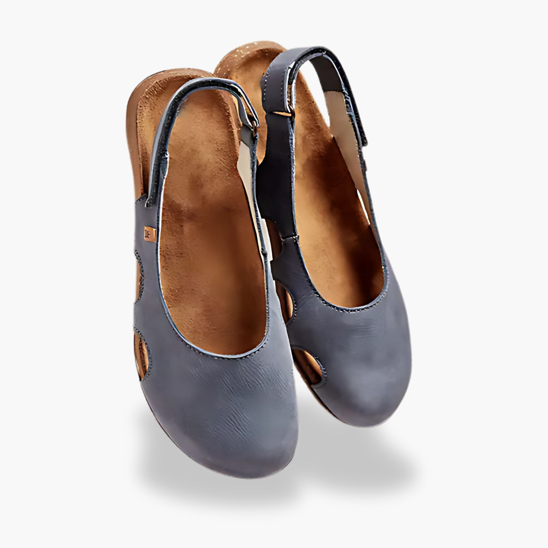 Sandali Ortopedici Altivaro Donna Pelle Neri – Flats Slingback | Altivaro-Altivaro