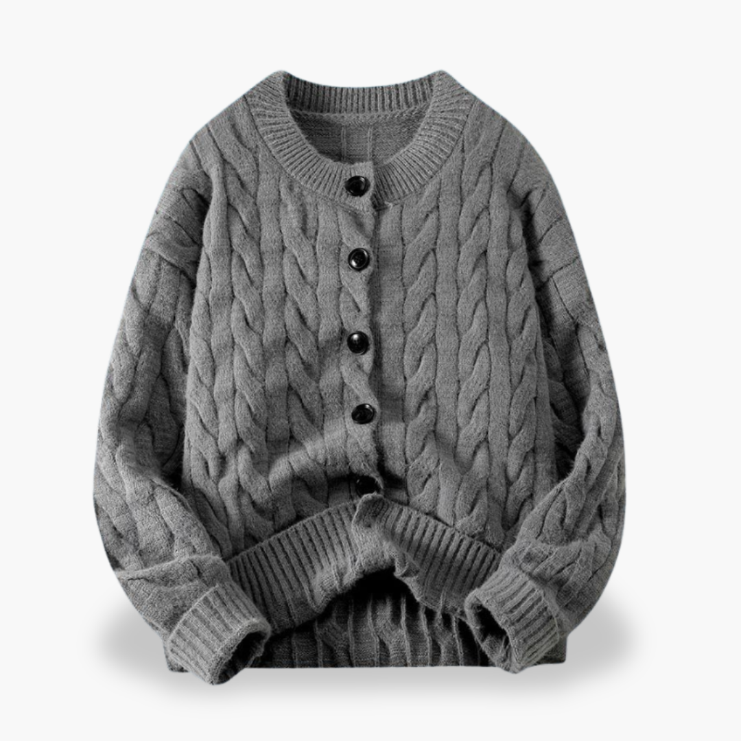 Cardigan Invernale a Treccia con Bottoni per Donna | Altivaro