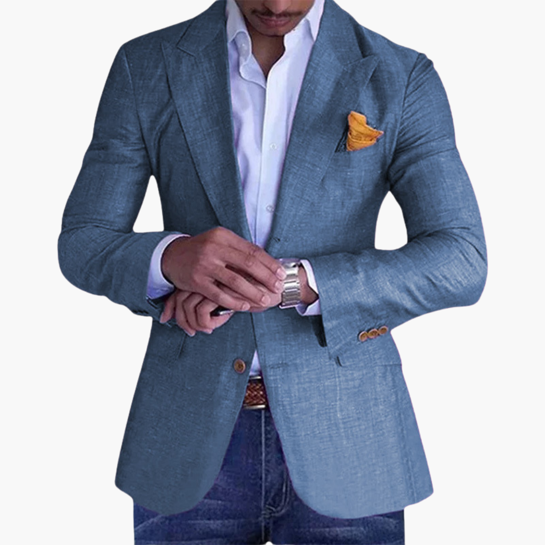 Blazer Uomo Lino Slim Fit Monopetto Estivo Elegante | Altivaro