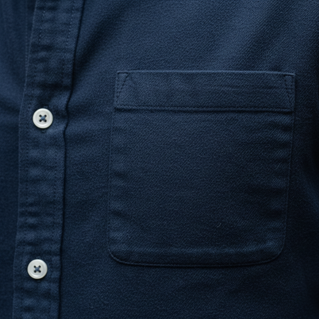 Camicia uomo in denim con taschino | Altivaro