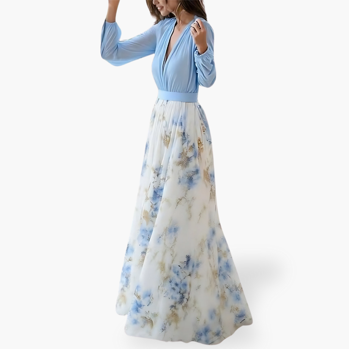 Vestito Lungo Chiffon Donna Floreale | Altivaro-Altivaro