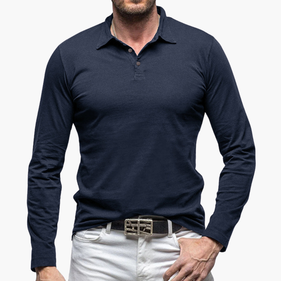 Polo Maniche Lunghe Slim Fit Uomo Altivaro | Altivaro-Altivaro