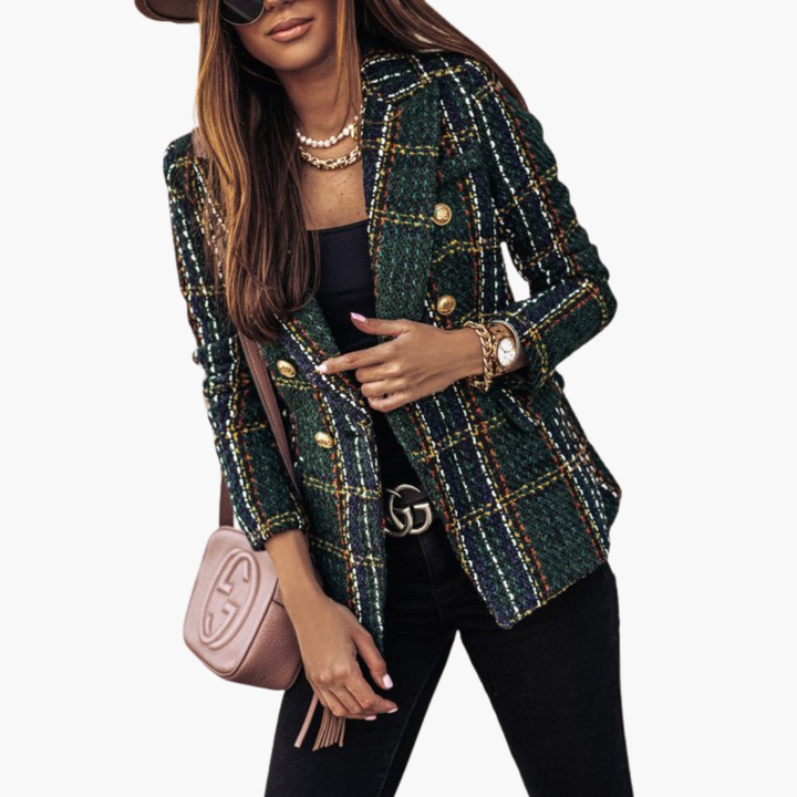 Blazer Donna in Tweed Scozzese Doppiopetto | Altivaro