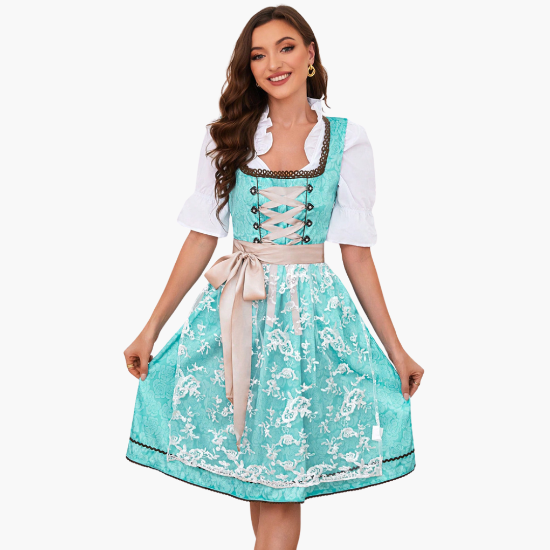 Abito Dirndl Donna con Corsetto e Gonna a Pieghe | Altivaro