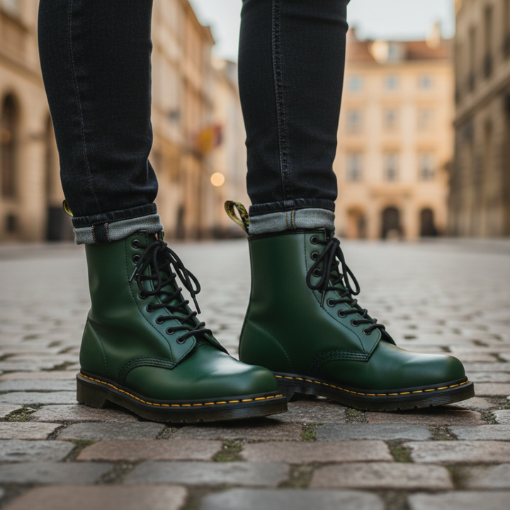 Orthopädische Herrenstiefel Leder Combat Schnürstiefel | Altivaro