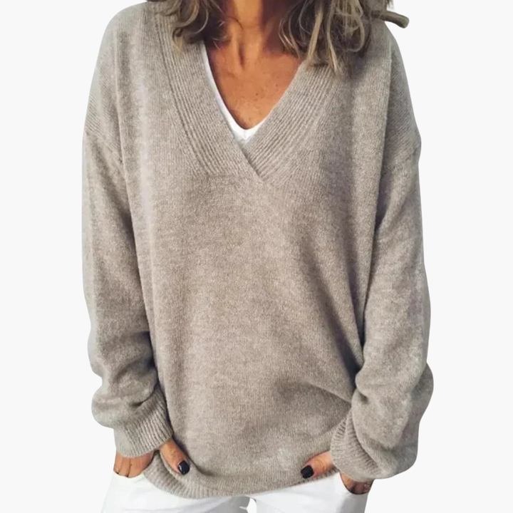 Maglione da Donna con Scollo a V in Maglia Morbida | Altivaro