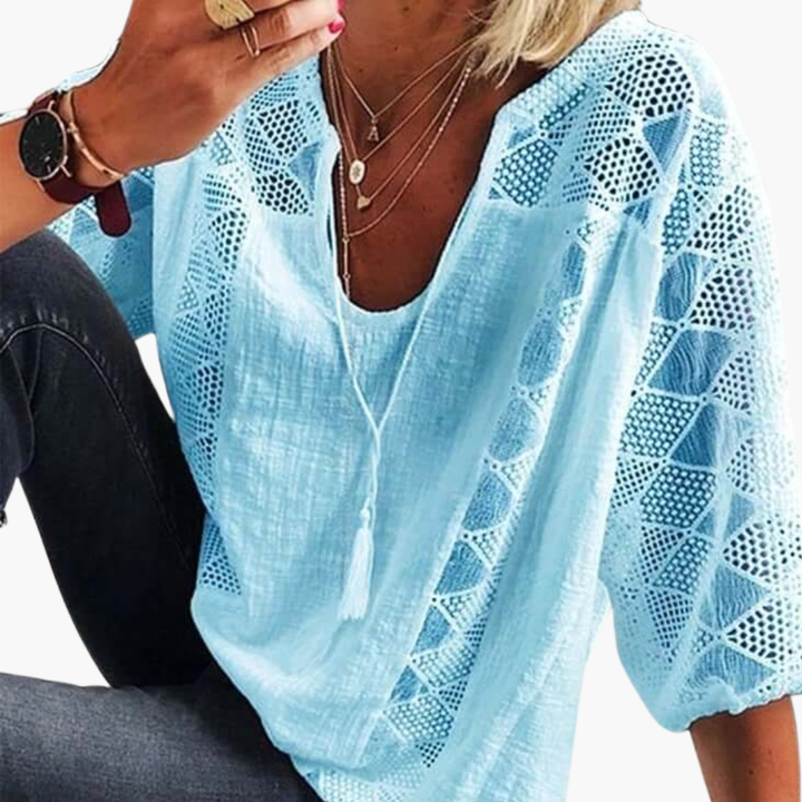 Blusa Donna con Dettagli In Pizzo | Altivaro