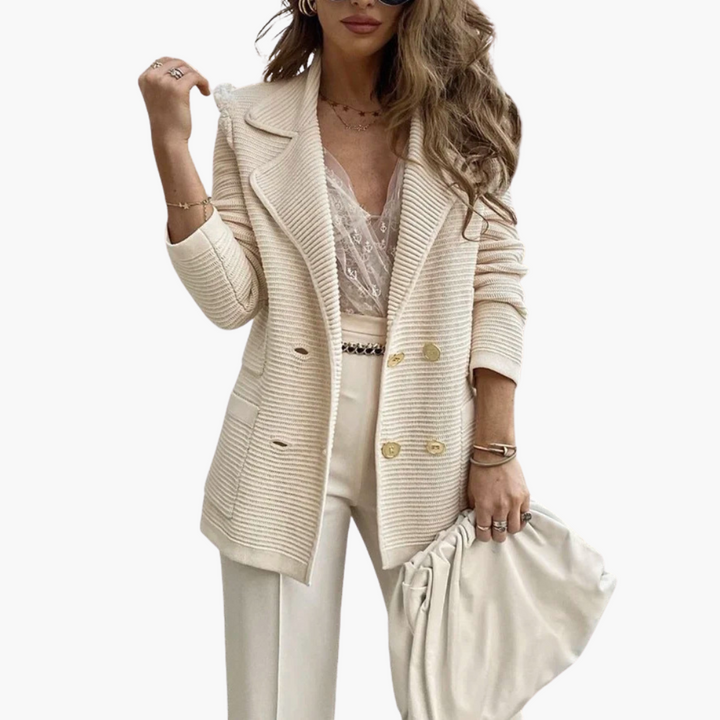 Blazer Donna Lungo Doppiopetto in Maglia | Altivaro