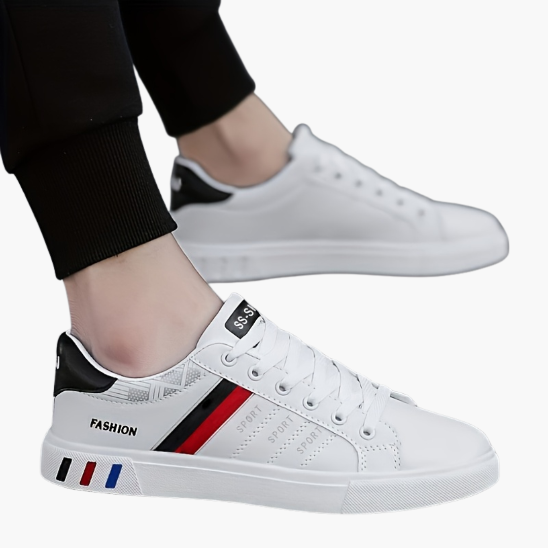 Scarpe Ortopediche Uomo Bianche con Strisce Sportive | Altivaro