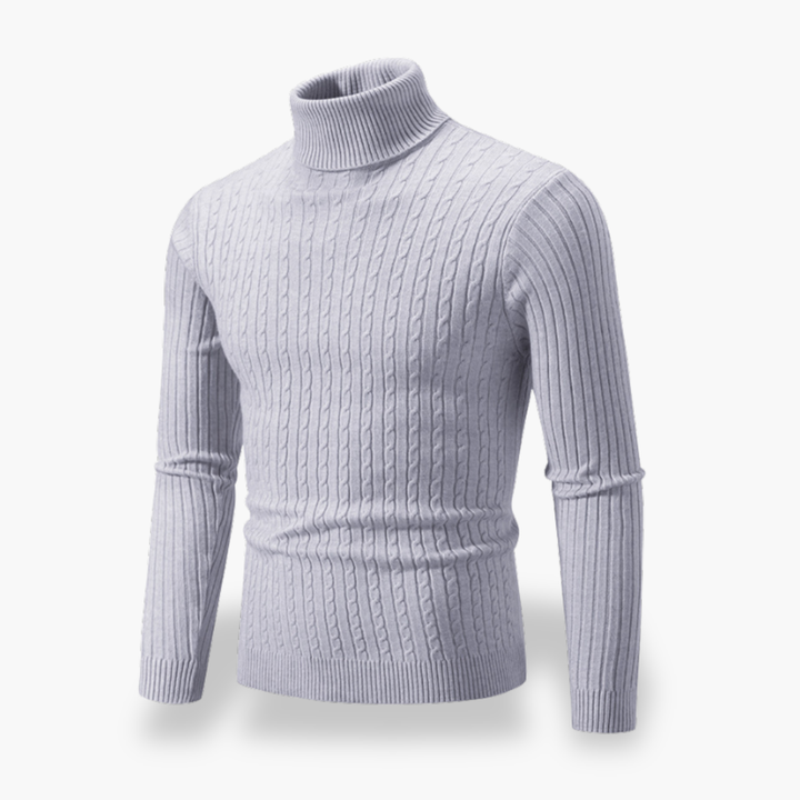 Maglione Dolcevita a Treccia Uomo in Maglia | Altivaro