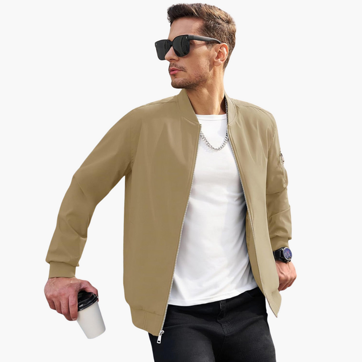 Men's bomber jacket with side zipper | Altivaro