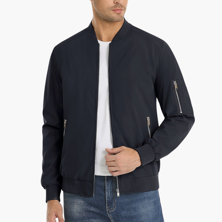 Men's bomber jacket with side zipper | Altivaro