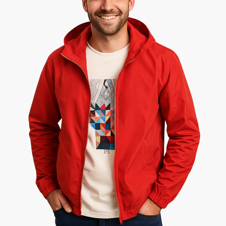 Men's Lightweight Waterproof Windbreaker Jacket with Hood | Altivaro